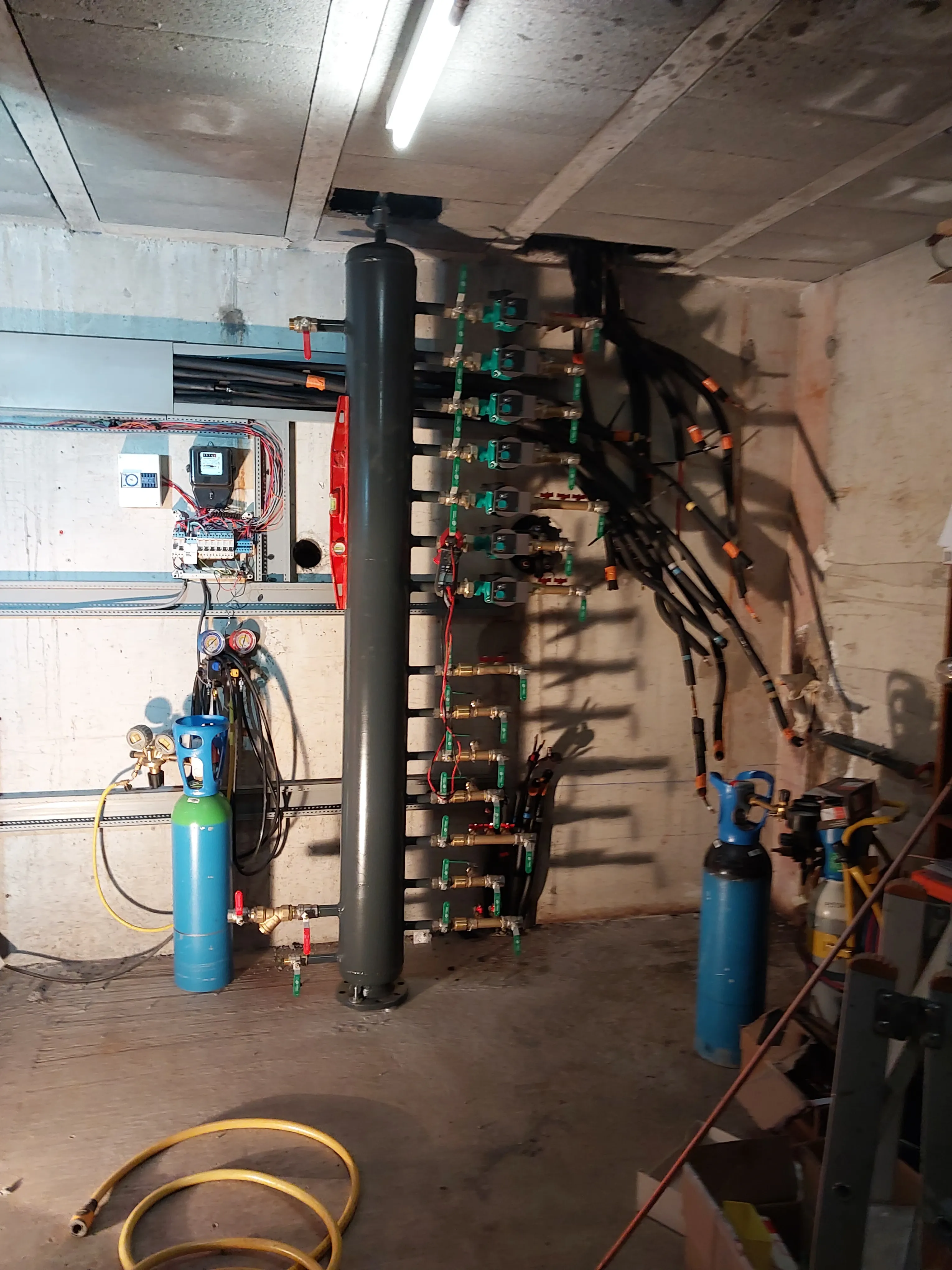 chantier de transformation d'une géothermie sol/sol en Pompe à chaleur air/eau